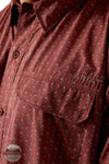 Ariat 10055123 Short Sleeve VentTEK Outbound Palm Shirt in Maroon, logo zoom
