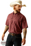 Ariat 10055123 Short Sleeve VentTEK Outbound Palm Shirt in Maroon, front