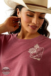 Ariat 10055138 Always Ramblin' Shirt Sleeve T-Shirt in Pink, front zoom