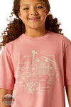 Ariat 10055162 Farm Scene Short Sleeve T-Shirt in Pink, front zoom