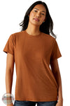 Ariat 10055175 Laguna Back Logo Short Sleeve T-Shirt in Brown, front