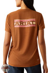 Ariat 10055175 Laguna Back Logo Short Sleeve T-Shirt in Brown, rear