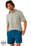 Ariat 10055185 All Over Southwest Print Short Sleeve Polo Shirt, front