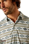 Ariat 10055185 All Over Southwest Print Short Sleeve Polo Shirt, zoom