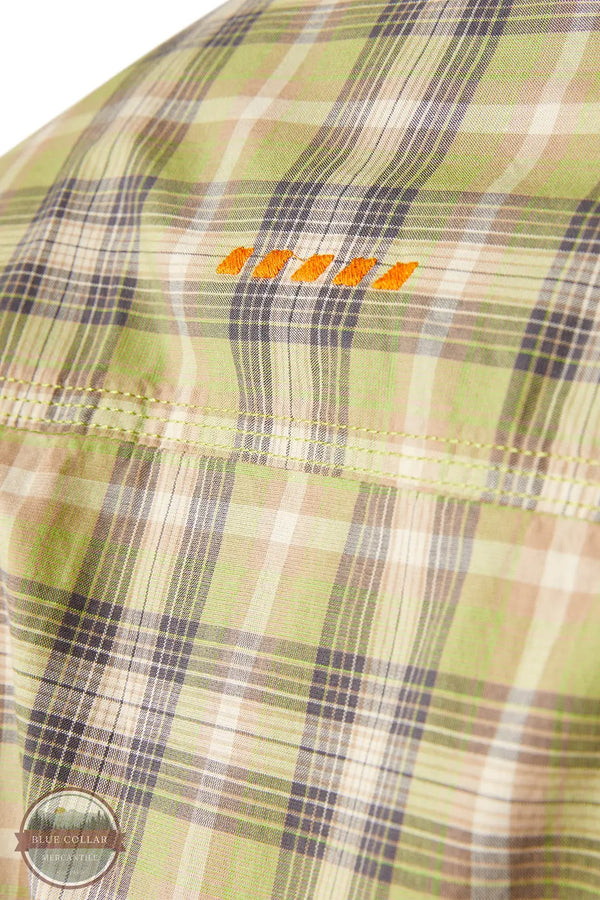 Ariat 10055265 Rebar Made Tough DuraStretch Plaid Short Sleeve Shirt in Green Plaid, zoom
