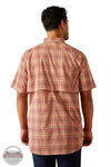 Ariat 10058536 Rebar Made Tough VentTEK DuraStretch Short Sleeve Shirt in Red Orange, rear