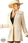Ariat 10058547 Parton One Button Blazer in Cream, front