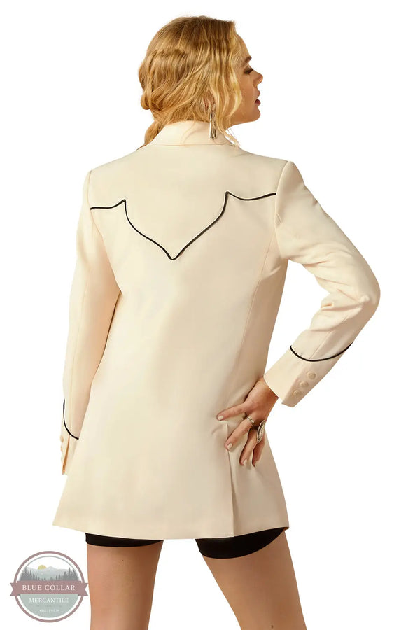 Ariat 10058547 Parton One Button Blazer in Cream, rear