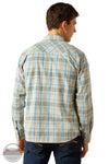 Ariat 10058701 Howe Retro Fit Long Sleeve Shirt in Blue & Tan, rear