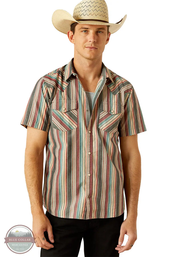 Ariat 10058714 Haven Retro Stripe Short Sleeve Shirt, front