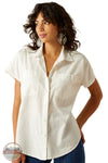 Ariat 10058717 Sleeveless Vacation Snap Shirt in White, front