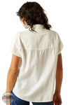 Ariat 10058717 Sleeveless Vacation Snap Shirt in White, rear