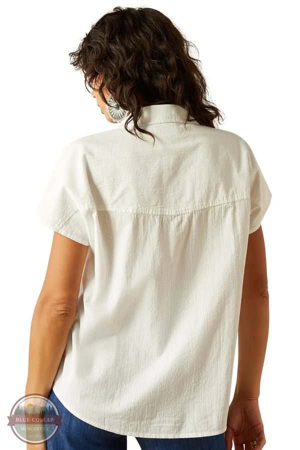 Ariat 10058717 Sleeveless Vacation Snap Shirt in White, rear
