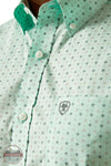 Ariat 10058741 Wrinkle Free Ellis Classic Allover Print Shirt in Teal, buttons