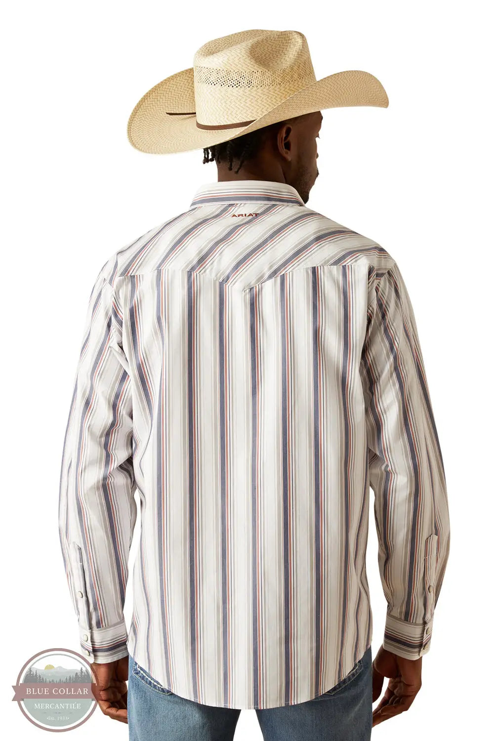 Ariat 10058757 Warrick Classic Stripe Long Sleeve Shirt, rear