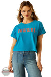 Ariat 10058774 Short Sleeve Cowgirl T-Shirt in Blue, front