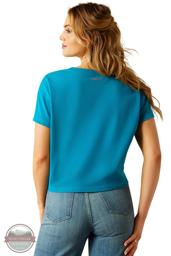 Ariat 10058774 Short Sleeve Cowgirl T-Shirt in Blue, rear