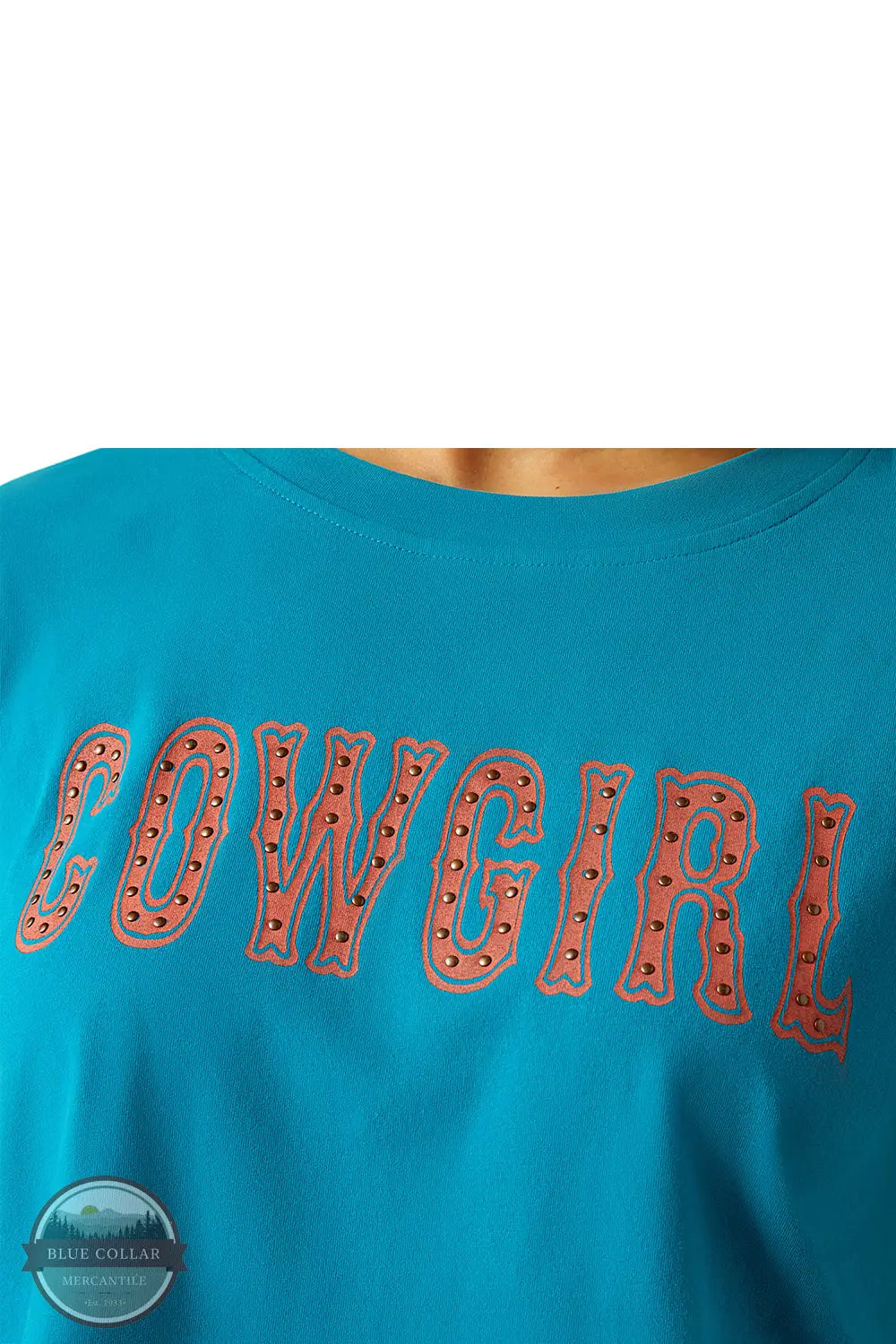 Ariat 10058774 Short Sleeve Cowgirl T-Shirt in Blue, design