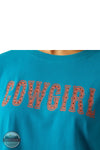 Ariat 10058774 Short Sleeve Cowgirl T-Shirt in Blue, design