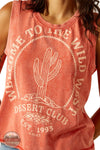 Ariat 10058776 Desert Club Tank in Salmon Pink, front