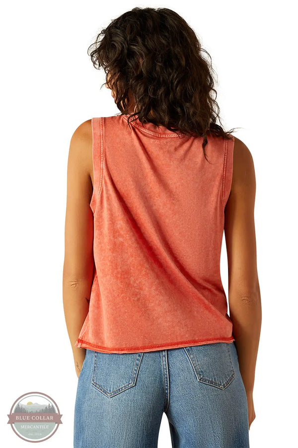 Ariat 10058776 Desert Club Tank in Salmon Pink, rear