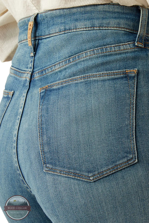 Ariat 10058911 Ultra High Rise Sloan Wide Leg Jeans in Light Stonewash, rear pocket