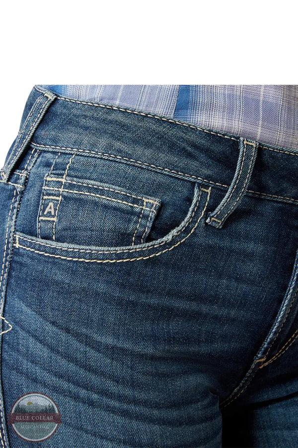 Ariat 10058912 High Rise Paula Slim Trouser Leg Jeans, front pocket