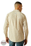 Ariat 10058978 Team Alder Fitted Shirt in Khaki & Blue, rear