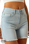 Ariat 10061388 High Rise Nyla 5" Shorts in Light Wash, front