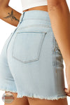 Ariat 10061388 High Rise Nyla 5" Shorts in Light Wash, rear pocket