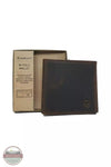 Ariat A35307282 Bi-Fold Wallet with Shield Logo in Brown Rowdy Front View