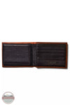 Ariat A3547344 Bi-Fold Floral Embroidery Run Stitch Wallet in Medium Brown with Removeable Passcase Inside View