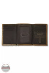Ariat A3548802 Mexican Eagle Trifold Wallet in Tan with Calf Hair Inside View