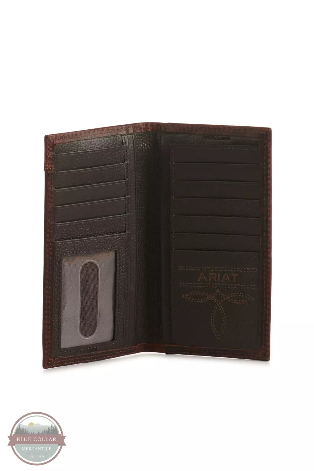Ariat A3550002 Center Ridge Rodeo Checkbook Wallet in Brown Inside View