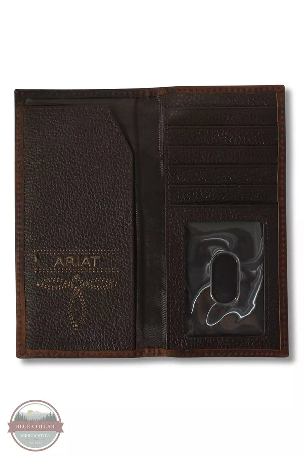 Ariat A3551244 Youth Boot Stitch Rodeo Checkbook Wallet Inside View
