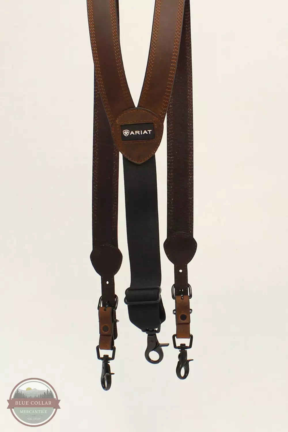 Ariat A850000144 Gallus Distressed Suspenders in Medium Brown Product View