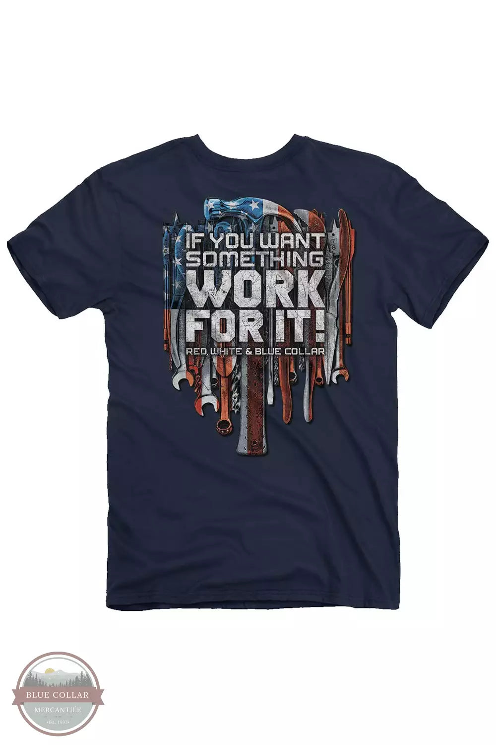 Buckwear 2397 Blue Collar Work T-Shirt Back View
