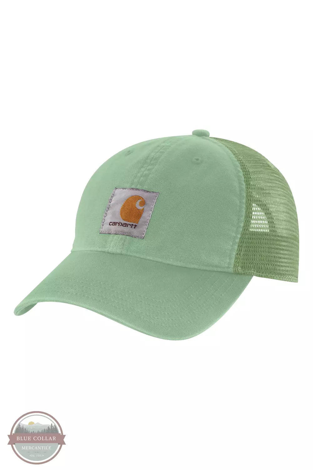 Carhartt 100286 Canvas Mesh Back Cap Aventurine Front View