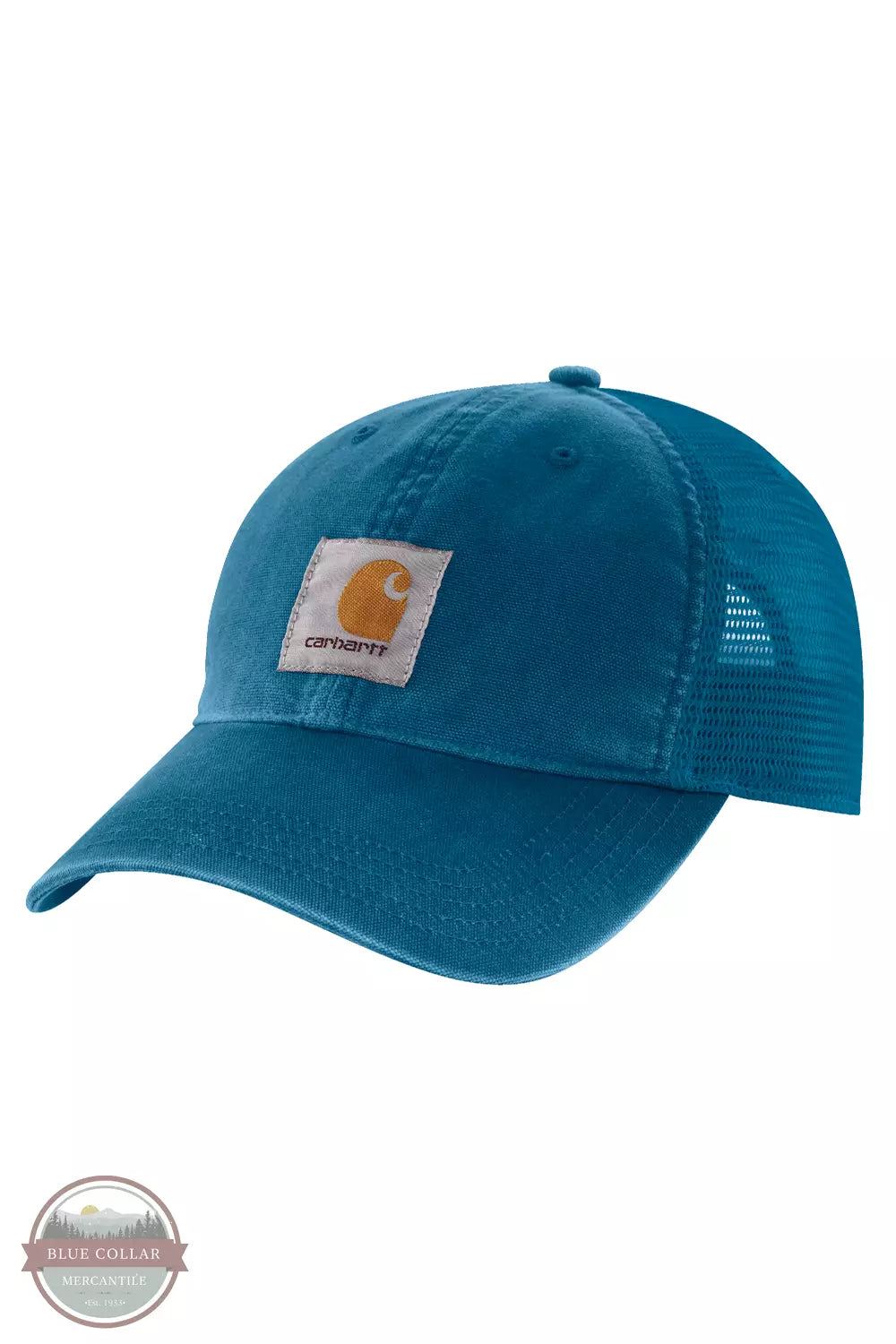 Carhartt 100286 Canvas Mesh Back Cap Deep Lagoon Front View