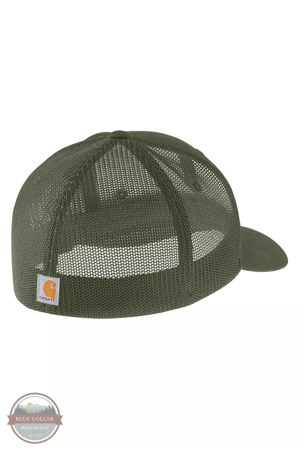 105353 Rugged Flex Fitted Canvas Mesh-Back Logo Graphic Cap