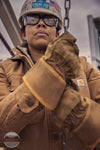 Carhartt 105512-BRN Loose Fit Washed Duck Coat in Carhartt Brown Life View