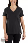 Carhartt 105739 Relaxed Fit Lightweight V-Neck T-Shirt Black Front View