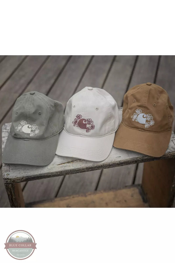 Carhartt 106271 Canvas Floral Graphic Ball Cap All View