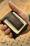 Carhartt B0000221 Oil Tan Leather Front Pocket Bi-Fold Wallet Money Clip Life View