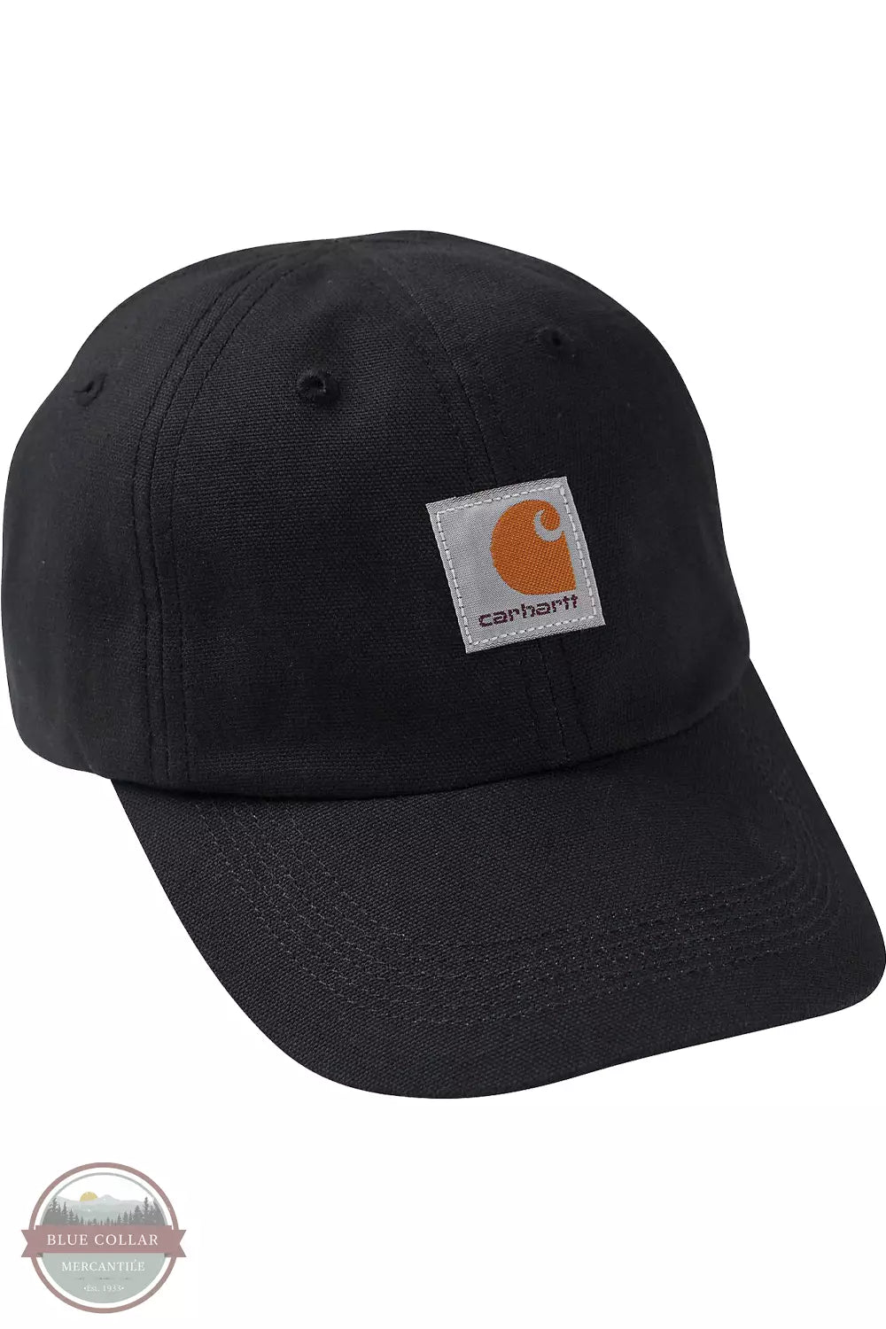 Carhartt CB8900 Kids' Signature Canvas Cap Black Profile View
