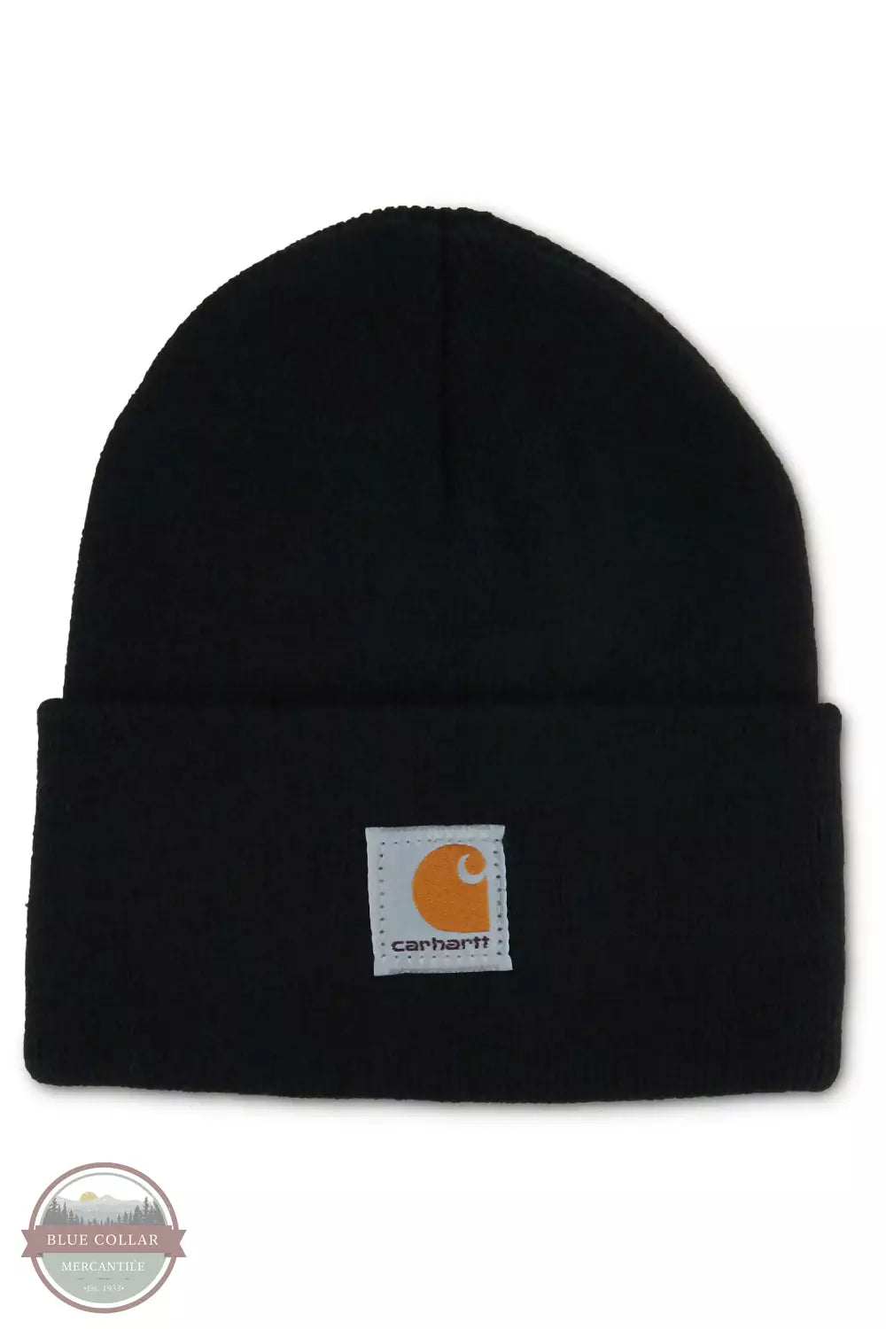 Carhartt CB8905 Kids' Acrylic Watch Hat Caviar Black Front View