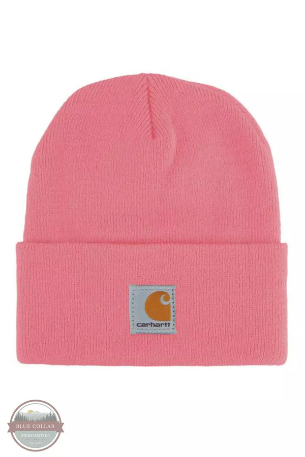 Carhartt CB8905 Kids' Acrylic Watch Hat Pink Lemonade Front View
