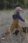 Carhartt CM8603-D15 Youth Duck Bib Overalls in Carhartt Brown Life Side View