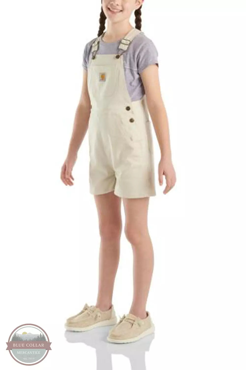 Carhartt CM9745-T72 Loose Fit Canvas Shortall Profile View