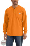 K128 Loose Fit Heavyweight Long Sleeve Pocket Henley T-Shirt
